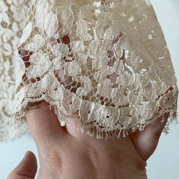 Talbots Romantic Ivory Lace Button-Up Blouse Lace Jacket Wedding Event Sz 6 NEW - Picture 5 of 13